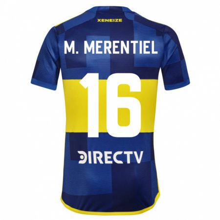 Kandiny Gyermek Miguel Merentiel #16 Kék Sárga Hazai Jersey 2024/25 Mez Póló Ing