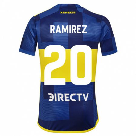 Kandiny Gyermek Juan Ramírez #20 Kék Sárga Hazai Jersey 2024/25 Mez Póló Ing