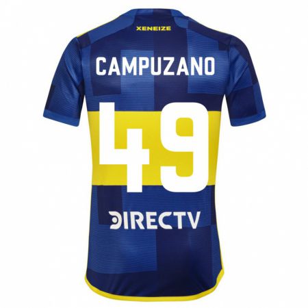 Kandiny Gyermek Jorman Campuzano #49 Kék Sárga Hazai Jersey 2024/25 Mez Póló Ing