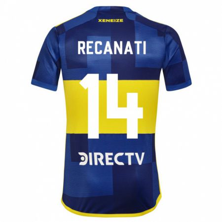 Kandiny Gyermek Bianca Recanati #14 Kék Sárga Hazai Jersey 2024/25 Mez Póló Ing