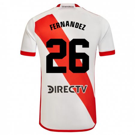 Kandiny Gyermek Nacho Fernández #26 Fehér Piros Hazai Jersey 2024/25 Mez Póló Ing