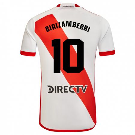 Kandiny Gyermek María Carolina Birizamberri Rivero #10 Fehér Piros Hazai Jersey 2024/25 Mez Póló Ing