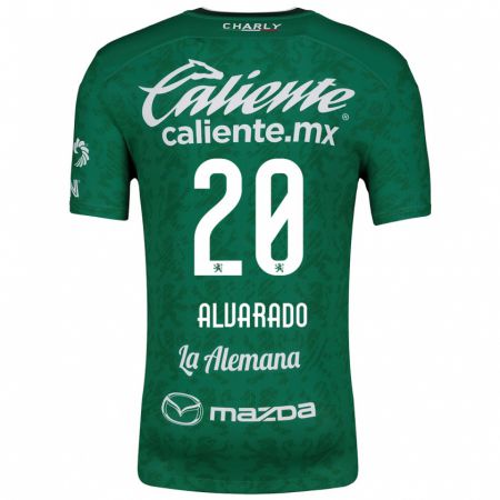 Kandiny Gyermek Alfonso Alvarado #20 Zöld Fehér Hazai Jersey 2024/25 Mez Póló Ing