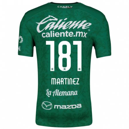 Kandiny Gyermek Irving Martínez #181 Zöld Fehér Hazai Jersey 2024/25 Mez Póló Ing