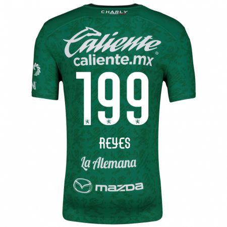 Kandiny Gyermek Jonathan Reyes #199 Zöld Fehér Hazai Jersey 2024/25 Mez Póló Ing