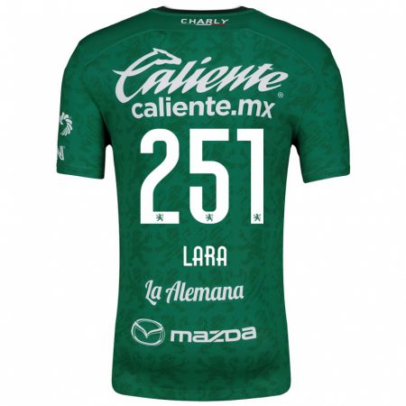 Kandiny Gyermek Tristán Lara #251 Zöld Fehér Hazai Jersey 2024/25 Mez Póló Ing