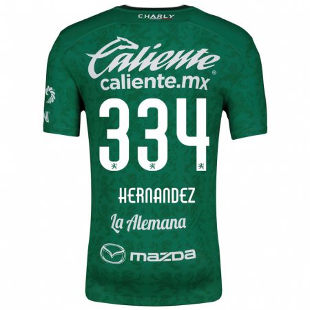 Kandiny Gyermek Alan Hernández #334 Zöld Fehér Hazai Jersey 2024/25 Mez Póló Ing