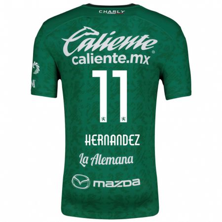 Kandiny Gyermek Elías Hernández #11 Zöld Fehér Hazai Jersey 2024/25 Mez Póló Ing