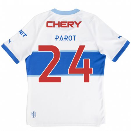 Kandiny Gyermek Alfonso Parot #24 Fehér Kék Hazai Jersey 2024/25 Mez Póló Ing