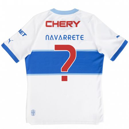 Kandiny Gyermek Carlos Navarrete #0 Fehér Kék Hazai Jersey 2024/25 Mez Póló Ing