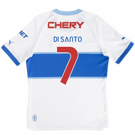 Kandiny Gyermek Franco Di Santo #7 Fehér Kék Hazai Jersey 2024/25 Mez Póló Ing