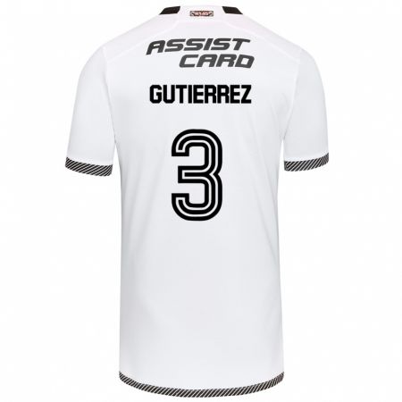 Kandiny Gyermek Daniel Gutiérrez #3 Fehér Fekete Hazai Jersey 2024/25 Mez Póló Ing