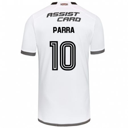 Kandiny Gyermek Pablo Parra #10 Fehér Fekete Hazai Jersey 2024/25 Mez Póló Ing