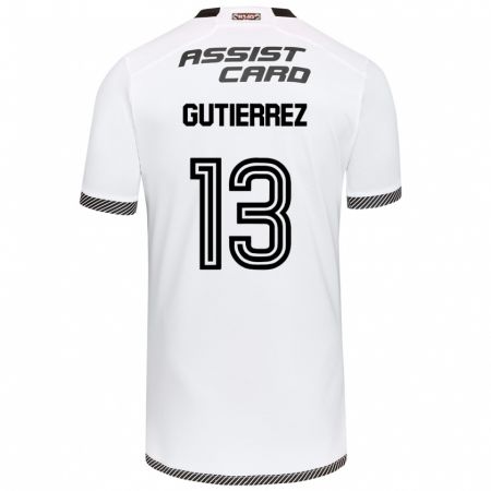 Kandiny Gyermek Bruno Gutiérrez #13 Fehér Fekete Hazai Jersey 2024/25 Mez Póló Ing