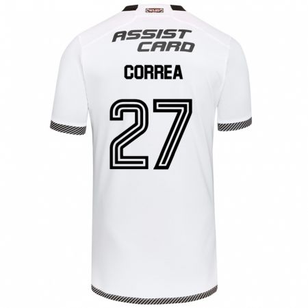 Kandiny Gyermek Javier Correa #27 Fehér Fekete Hazai Jersey 2024/25 Mez Póló Ing