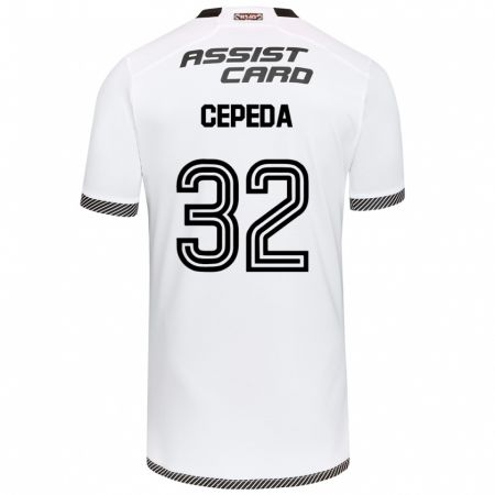 Kandiny Gyermek Lucas Cepeda #32 Fehér Fekete Hazai Jersey 2024/25 Mez Póló Ing