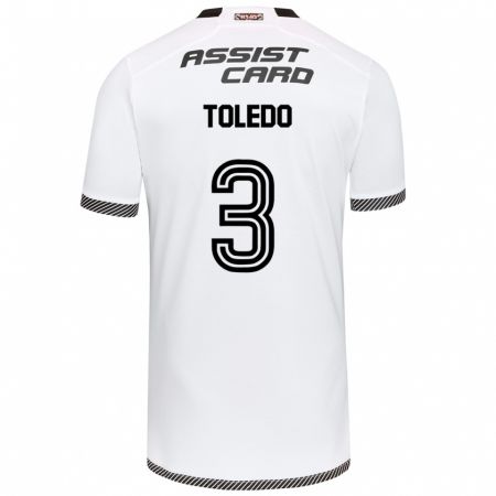 Kandiny Gyermek Miguel Toledo #3 Fehér Fekete Hazai Jersey 2024/25 Mez Póló Ing