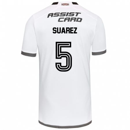 Kandiny Gyermek Nicolás Suarez #5 Fehér Fekete Hazai Jersey 2024/25 Mez Póló Ing