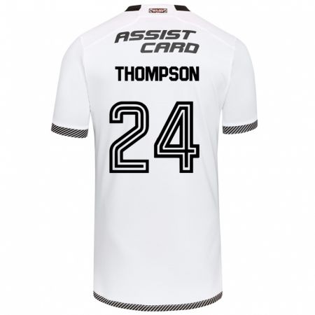 Kandiny Gyermek Jordhy Thompson #24 Fehér Fekete Hazai Jersey 2024/25 Mez Póló Ing