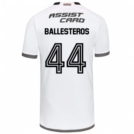 Kandiny Gyermek Martín Ballesteros #44 Fehér Fekete Hazai Jersey 2024/25 Mez Póló Ing