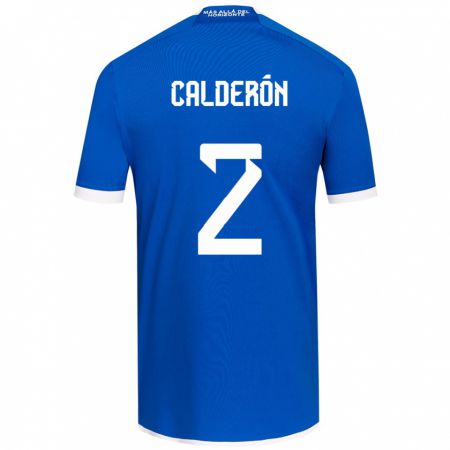 Kandiny Gyermek Franco Calderón #2 Kék Fehér Hazai Jersey 2024/25 Mez Póló Ing