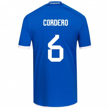 Kandiny Gyermek Renato Cordero #6 Kék Fehér Hazai Jersey 2024/25 Mez Póló Ing