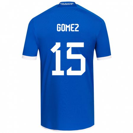 Kandiny Gyermek Juan Pablo Gómez #15 Kék Fehér Hazai Jersey 2024/25 Mez Póló Ing