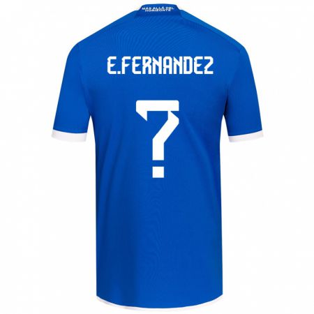 Kandiny Gyermek Enzo Fernández #0 Kék Fehér Hazai Jersey 2024/25 Mez Póló Ing