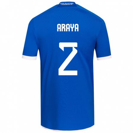 Kandiny Gyermek Fernanda Araya #2 Kék Fehér Hazai Jersey 2024/25 Mez Póló Ing