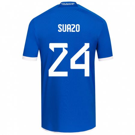 Kandiny Gyermek Arantza Suazo #24 Kék Fehér Hazai Jersey 2024/25 Mez Póló Ing