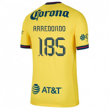 Kandiny Gyermek Aarón Arredondo #185 Sárga Kék Hazai Jersey 2024/25 Mez Póló Ing