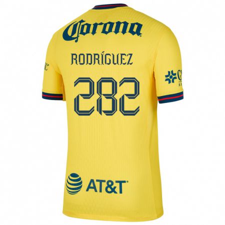 Kandiny Gyermek Francisco Rodríguez #282 Sárga Kék Hazai Jersey 2024/25 Mez Póló Ing