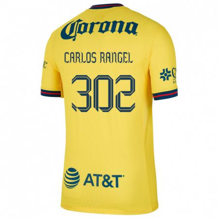 Kandiny Gyermek Juan Carlos Rangel #302 Sárga Kék Hazai Jersey 2024/25 Mez Póló Ing