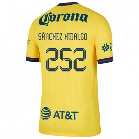 Kandiny Gyermek Horacio Sánchez Hidalgo #252 Sárga Kék Hazai Jersey 2024/25 Mez Póló Ing