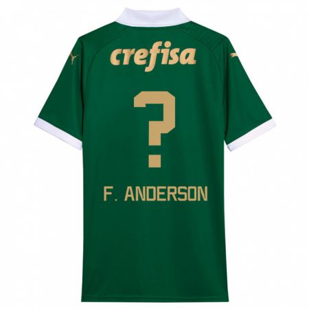 Kandiny Gyermek Felipe Anderson #0 Zöld Fehér Hazai Jersey 2024/25 Mez Póló Ing