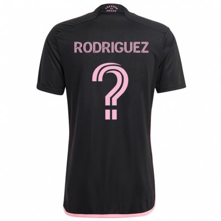 Kandiny Gyermek Emerson Rodríguez #0 Fekete Idegenbeli Jersey 2024/25 Mez Póló Ing