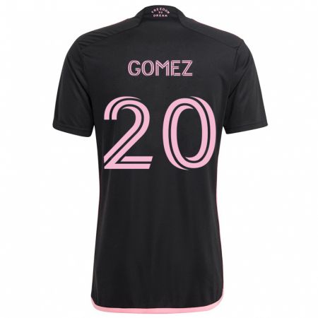 Kandiny Gyermek Diego Gómez #20 Fekete Idegenbeli Jersey 2024/25 Mez Póló Ing