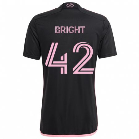 Kandiny Gyermek Yannick Bright #42 Fekete Idegenbeli Jersey 2024/25 Mez Póló Ing