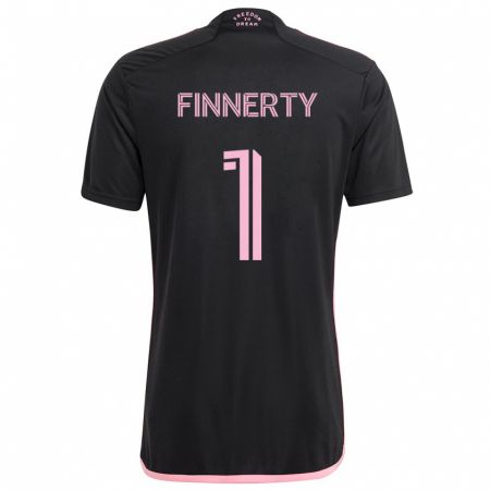 Kandiny Gyermek Owen Finnerty #1 Fekete Idegenbeli Jersey 2024/25 Mez Póló Ing