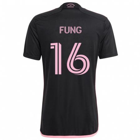 Kandiny Gyermek Victor Fung #16 Fekete Idegenbeli Jersey 2024/25 Mez Póló Ing