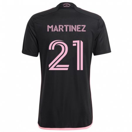 Kandiny Gyermek Derrek Martinez #21 Fekete Idegenbeli Jersey 2024/25 Mez Póló Ing