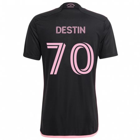 Kandiny Gyermek Bryan Destin #70 Fekete Idegenbeli Jersey 2024/25 Mez Póló Ing