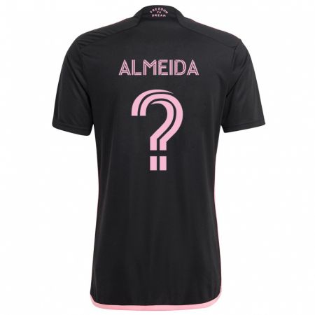 Kandiny Gyermek Nicholas Almeida #0 Fekete Idegenbeli Jersey 2024/25 Mez Póló Ing