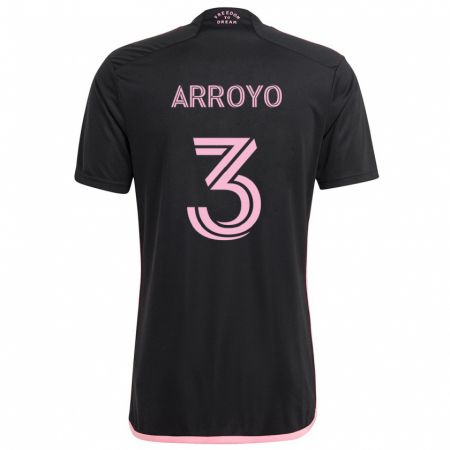 Kandiny Gyermek Dixon Arroyo #3 Fekete Idegenbeli Jersey 2024/25 Mez Póló Ing