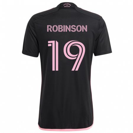 Kandiny Gyermek Robbie Robinson #19 Fekete Idegenbeli Jersey 2024/25 Mez Póló Ing