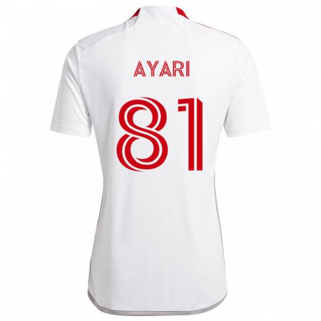 Kandiny Gyermek Hassan Ayari #81 Fehér Piros Idegenbeli Jersey 2024/25 Mez Póló Ing