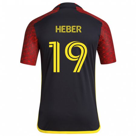 Kandiny Gyermek Héber #19 Piros Fekete Idegenbeli Jersey 2024/25 Mez Póló Ing