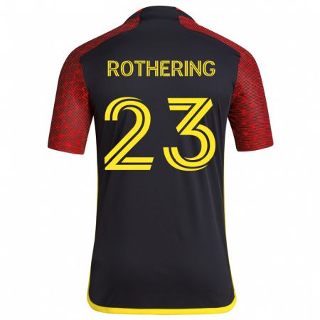 Kandiny Gyermek Holly Rothering #23 Piros Fekete Idegenbeli Jersey 2024/25 Mez Póló Ing