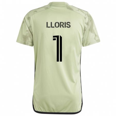 Kandiny Gyermek Hugo Lloris #1 Világos Zöld Idegenbeli Jersey 2024/25 Mez Póló Ing