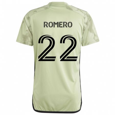 Kandiny Gyermek Abraham Romero #22 Világos Zöld Idegenbeli Jersey 2024/25 Mez Póló Ing